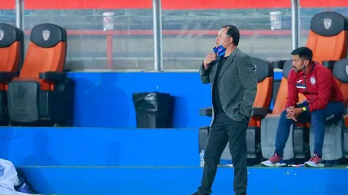 Juan Reynoso durante el encuentro ante el Pachuca
