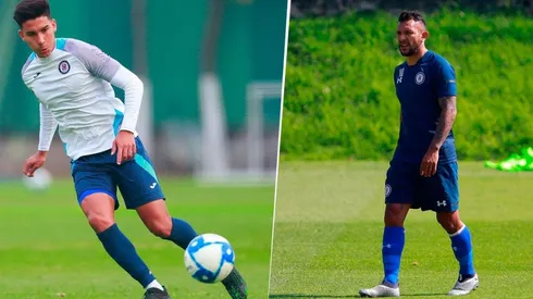 Pol Fernández y Walter Montoya en un entrenamiento