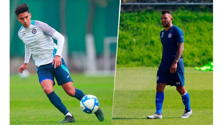 Pol Fernández y Walter Montoya en un entrenamiento