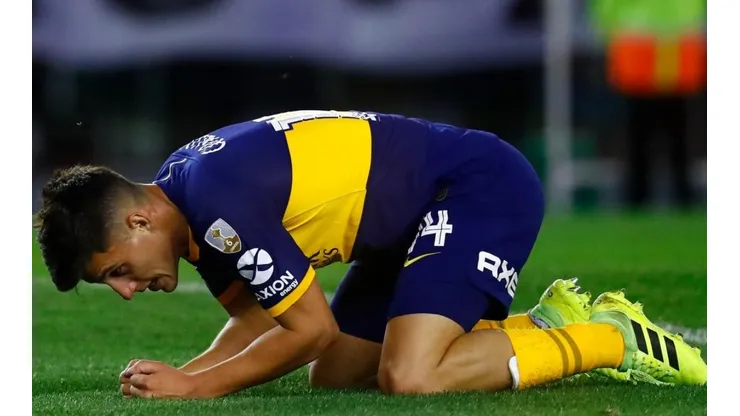Nicolás Capaldo en un partido con Boca Juniors