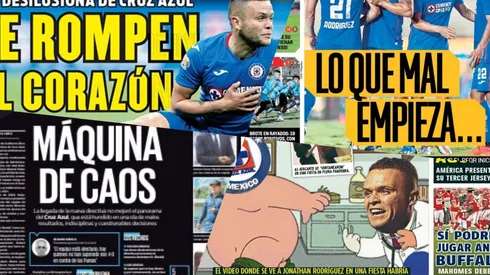 Cruz Azul se llevó las portadas de diarios este martes.