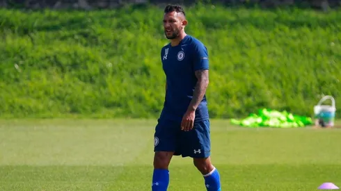 Montoya en un entrenamiento con Cruz Azul