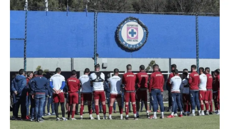 Cruz Azul en un entrenamiento en las instalaciones de La Noria