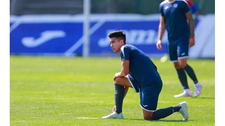 Pol Fernández en un entrenamiento de su primera etapa con Cruz Azul