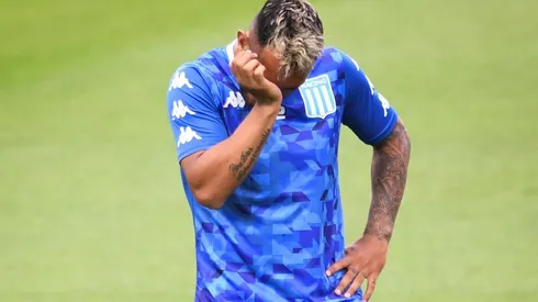 Montoya en un entrenamiento con Racing