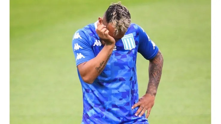 Montoya en un entrenamiento con Racing