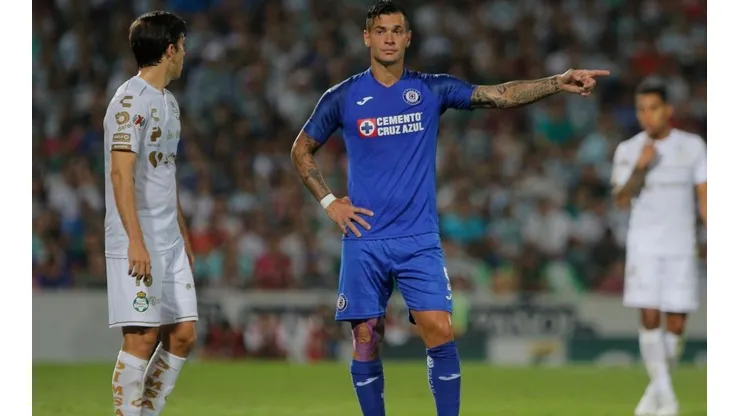 Milton Caraglio durante un partido del Clausura 2020