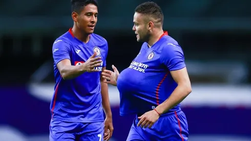 Luis Romo y Jonathan Rodríguez en el Guard1anes 2020