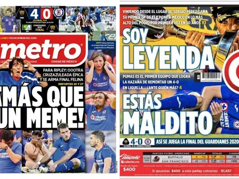 Las portadas de los medios tras la dura derrota de Cruz Azul ante Pumas UNAM