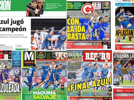 La goleada de Cruz Azul en semis es portada de todos los diarios