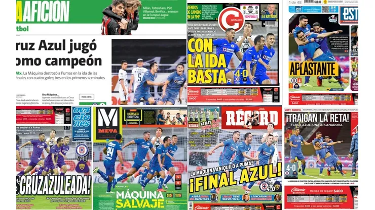 Cruz Azul es protagonista de todas las portadas.