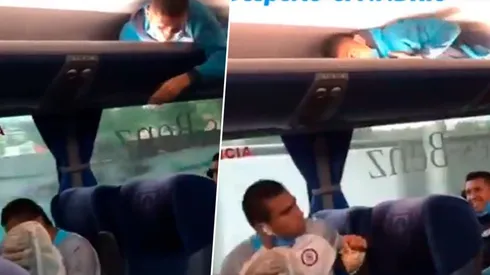 Orbelín Pineda bromea con sus compañeros previo a la Semifinal ante Pumas.