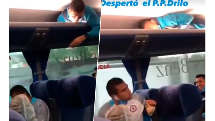 Orbelín Pineda bromea con sus compañeros previo a la Semifinal ante Pumas.