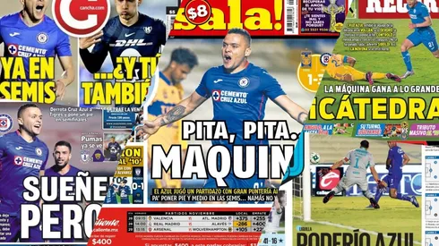 Todos los diarios destacaron a Cruz Azul.