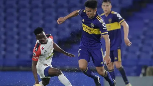 Pol Fernández en un partido de Copa Libertadores