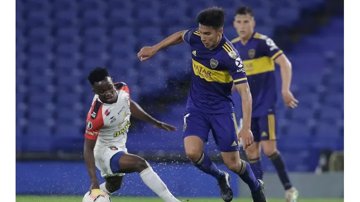 Pol Fernández en un partido de Copa Libertadores