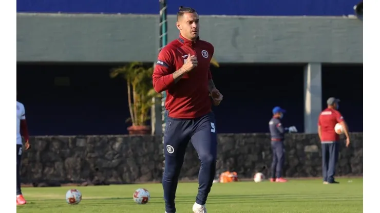 Milton Caraglio en un partido de Cruz Azul