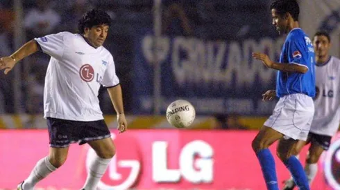 Maradona en el partido de despedida de Hermosillo