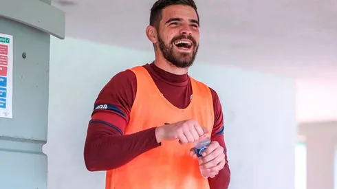 Andrés Gudiño, en uno de los entrenamientos con Cruz Azul.