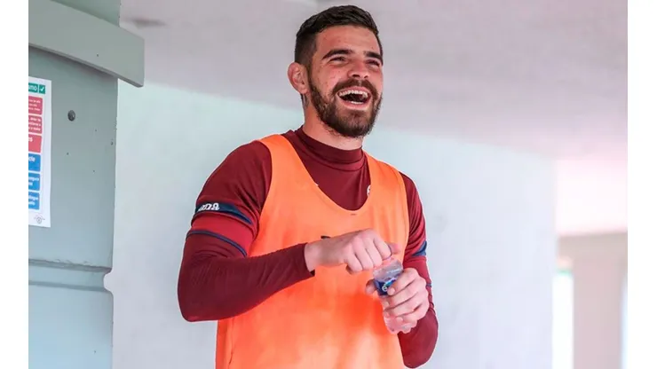 Andrés Gudiño, en uno de los entrenamientos con Cruz Azul.