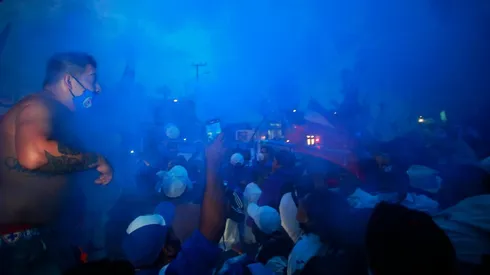 Afición de Cruz Azul en la previa del Clásico Joven