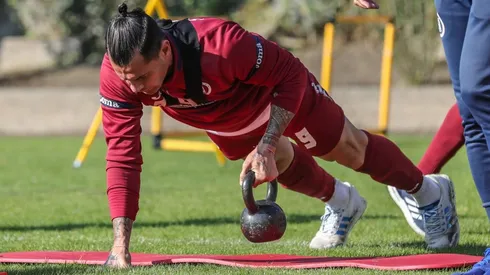 Milton Caraglio en un entrenamiento de Cruz Azul