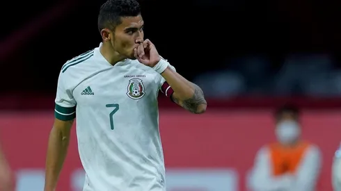 Orbelín Pineda en el encuentro de la Selección