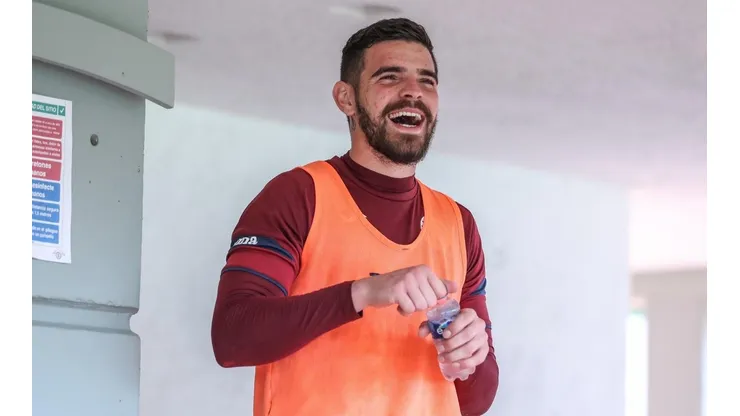 Andrés Gudiño durante un entrenamiento de Cruz Azul