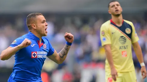 Jonathan Rodríguez celebra un tanto en el Clausura 2019
