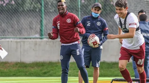 Los jugadores celestes están felices.