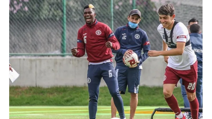 Los jugadores celestes están felices.