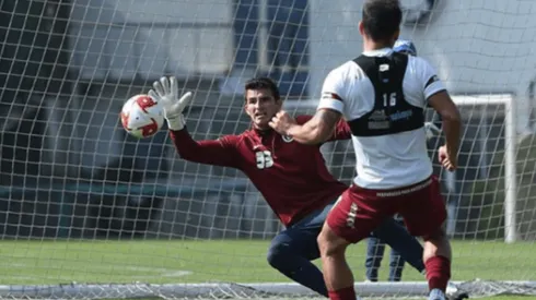 Sebastián Jurado en el entrenamiento