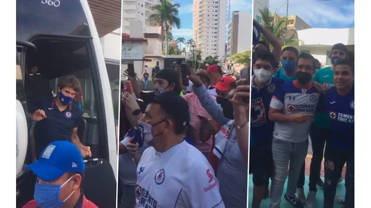 Aficionados se dieron cita en Mazatlán para darle la bienvenida a los jugadores de Cruz Azul.