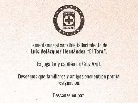 Murió 'El Toro', quien llevó a Cruz Azul al profesionalismo