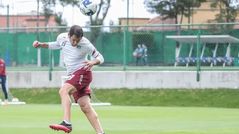 Pablo Aguilar en el último entrenamiento de Cruz Azul