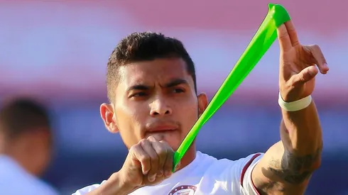 Orbelín Pineda en el duelo ante Atlético San Luis