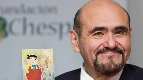 Édgar Vivar en la fundación Chavo del 8