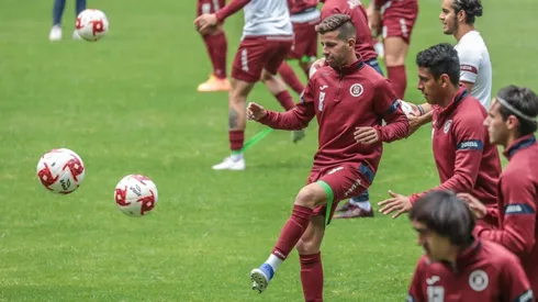 Pablo Ceppelini en el entrenamiento de hoy