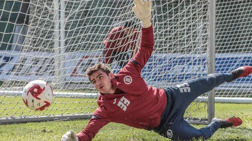 Sebastián Jurado en el último entrenamiento de la semana