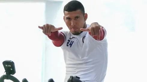 Juan Escobar en un entrenamiento con la Máquina.