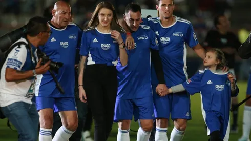 La familia Giménez en la despedida del Chaco.