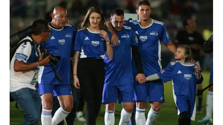 La familia Giménez en la despedida del Chaco.