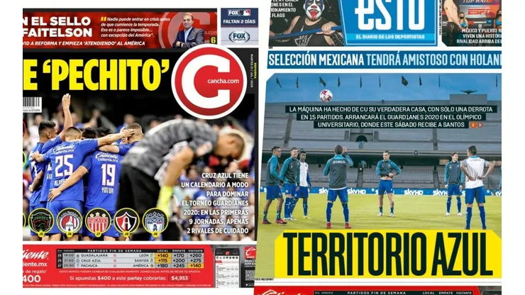 Cruz Azul y su carácter se llevan las portadas de hoy en México