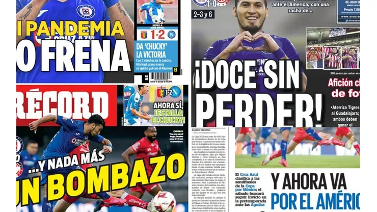 Cruz Azul se toma las portadas tras vencer a Toluca en Copa por México