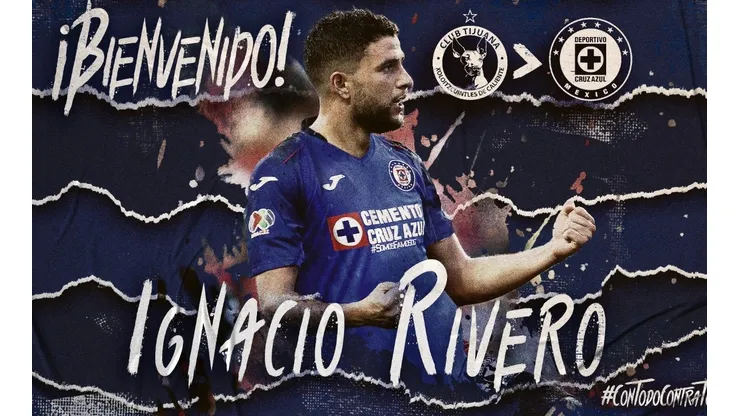 Anuncio del fichaje de Rivero con Cruz Azul
