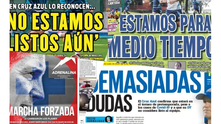Cruz Azul y su nueva crisis se toman las portadas de este martes