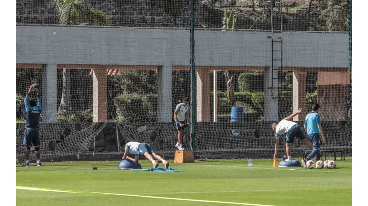 Jugadores de Cruz Azul en la primera sesión de entrenamientos de cara al Apertura 2020