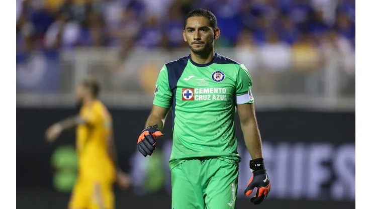 Jesús Corona en un partido del Clausura 2020 con Cruz Azul