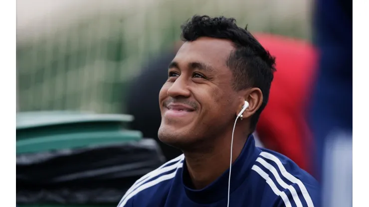 Tapia en una concentración con el Feyenoord