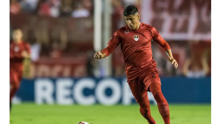 Franco en un partido de la Copa Sudamericana entre Independiente vs. Gremio